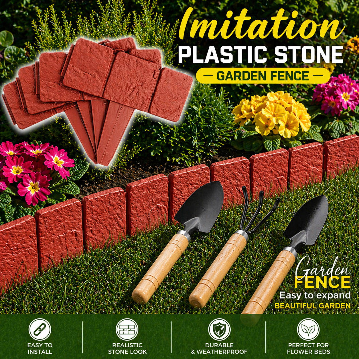 🔥Limited-time Offer🌿✨Imitation Stone Garden Fence