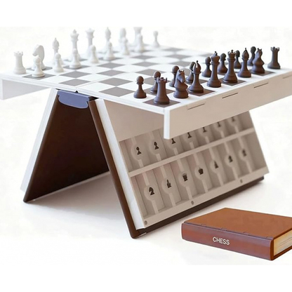 📖♟️Portable Chess That Closes Like a Book — No Mess, No Lost Pieces🎁